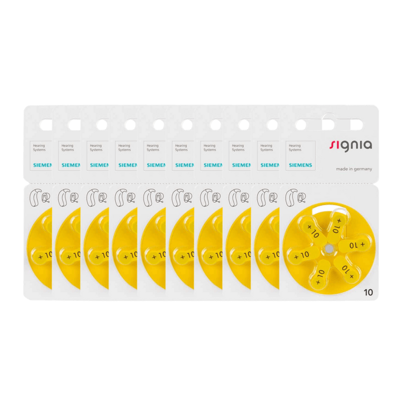 Signia Hörgerätebatterien 60 Stück Signia Siemens Hörgerätebatterien S 10